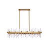 Elegant Lighting 2200G42SG Serena 42 inch crystal rectangle chandelier in satin gold