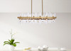 Elegant Lighting 2200G42SG Serena 42 inch crystal rectangle chandelier in satin gold