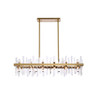 Elegant Lighting 2200G42SG Serena 42 inch crystal rectangle chandelier in satin gold Elegant Lighting 2200G42SG Serena 42 inch crystal rectangle chandelier in satin gold