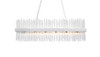 Elegant Lighting 3000G42C Dallas 42 inch rectangle crystal pendant in chrome Elegant Lighting 3000G42C Dallas 42 inch rectangle crystal pendant in chrome