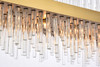 Elegant Lighting 3000G42SG Dallas 42 inch rectangle crystal pendant in satin gold