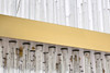 Elegant Lighting 3000G42SG Dallas 42 inch rectangle crystal pendant in satin gold