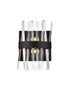 Elegant Lighting 6200W8BK Serephina 8 inch crystal bath sconce in black