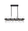 Elegant Lighting 2200G36BK Serena 36 inch crystal rectangle chandelier in black