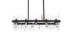 Elegant Lighting 2200G36BK Serena 36 inch crystal rectangle chandelier in black
