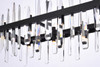 Elegant Lighting 2200G36BK Serena 36 inch crystal rectangle chandelier in black