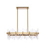 Elegant Lighting 2200G36SG Serena 36 inch crystal rectangle chandelier in satin gold