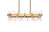 Elegant Lighting 2200G36SG Serena 36 inch crystal rectangle chandelier in satin gold