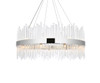 Elegant Lighting 3000D36C Dallas 36 inch round crystal pendant in chrome