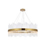 Elegant Lighting 3000D36SG Dallas 36 inch round crystal pendant in satin gold