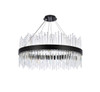 Elegant Lighting 3000D32BK Dallas 32 inch round crystal pendant in black