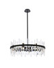 Elegant Lighting 2200D32BK Serena 32 inch crystal round chandelier in black