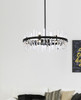Elegant Lighting 2200D32BK Serena 32 inch crystal round chandelier in black