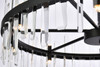 Elegant Lighting 2200D36BK Serena 36 inch crystal round chandelier in black