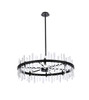 Elegant Lighting 2200D36BK Serena 36 inch crystal round chandelier in black
