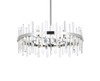 Elegant Lighting 2200D32C Serena 32 inch crystal round chandelier in chrome