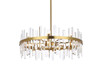 Elegant Lighting 2200D32SG Serena 32 inch crystal round chandelier in satin gold