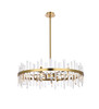 Elegant Lighting 2200D36SG Serena 36 inch crystal round chandelier in satin gold