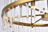 Elegant Lighting 2200D36SG Serena 36 inch crystal round chandelier in satin gold