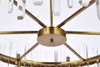 Elegant Lighting 2200D36SG Serena 36 inch crystal round chandelier in satin gold