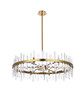 Elegant Lighting 2200D36SG Serena 36 inch crystal round chandelier in satin gold