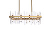 Elegant Lighting 2200G30SG Serena 30 inch crystal rectangle chandelier in satin gold