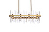 Elegant Lighting 2200G30SG Serena 30 inch crystal rectangle chandelier in satin gold