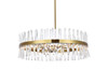 Elegant Lighting 6200D36SG Serephina 36 inch crystal round chandelier light in satin gold