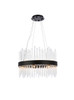 Elegant Lighting 3000D20BK Dallas 20 inch round crystal pendant in black Elegant Lighting 3000D20BK Dallas 20 inch round crystal pendant in black
