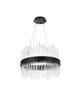 Elegant Lighting 3000D20BK Dallas 20 inch round crystal pendant in black