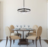 Elegant Lighting 2200D25BK Serena 25 inch crystal round pendant in black