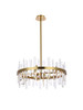 Elegant Lighting 2200D25SG Serena 25 inch crystal round pendant in satin gold