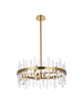 Elegant Lighting 2200D25SG Serena 25 inch crystal round pendant in satin gold
