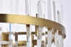 Elegant Lighting 2200D25SG Serena 25 inch crystal round pendant in satin gold