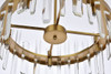 Elegant Lighting 2200D20SG Serena 20 inch crystal round pendant in satin gold