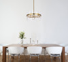 Elegant Lighting 2200D20SG Serena 20 inch crystal round pendant in satin gold