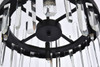 Elegant Lighting 2200D16BK Serena 16 inch crystal round pendant in black