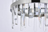 Elegant Lighting 2200D16C Serena 16 inch crystal round pendant in chrome