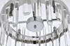 Elegant Lighting 2200D16C Serena 16 inch crystal round pendant in chrome