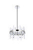 Elegant Lighting 2200D16C Serena 16 inch crystal round pendant in chrome