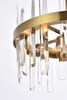 Elegant Lighting 2200D16SG Serena 16 inch crystal round pendant in satin gold Elegant Lighting 2200D16SG Serena 16 inch crystal round pendant in satin gold