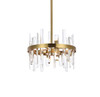 Elegant Lighting 2200D16SG Serena 16 inch crystal round pendant in satin gold