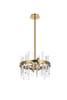 Elegant Lighting 2200D16SG Serena 16 inch crystal round pendant in satin gold Elegant Lighting 2200D16SG Serena 16 inch crystal round pendant in satin gold