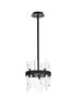 Elegant Lighting 2200D10BK Serena 10 inch crystal round pendant in black