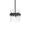 Elegant Lighting 2200D10BK Serena 10 inch crystal round pendant in black