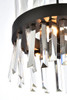 Elegant Lighting 6200D12BK Serephina 12 inch crystal round pendant light in black