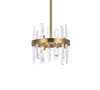 Elegant Lighting 2200D12SG Serena 12 inch crystal round pendant in satin gold