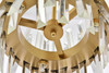 Elegant Lighting 6200D12SG Serephina 12 inch crystal round pendant light in satin gold