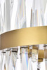 Elegant Lighting 6200D12SG Serephina 12 inch crystal round pendant light in satin gold