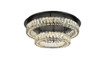 Elegant Lighting 3503F26L2BK Monroe 26 inch LED double flush mount in black